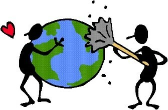 Earth being cleaned